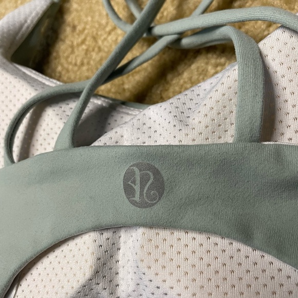 Light Blue Strappy Sports Bra - Picture 3 of 3